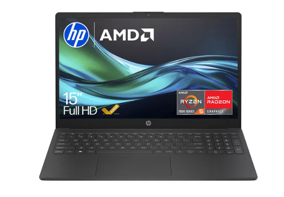 laptop HP 15-fc0537sa 15.6" - AMD Ryzen 5, 512 GB, Jet Black