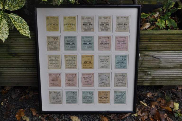 Collection of 1950's England Football tickets