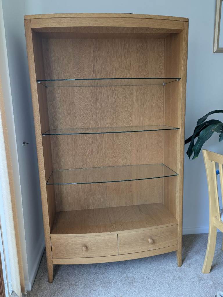 Oak display cabinet 