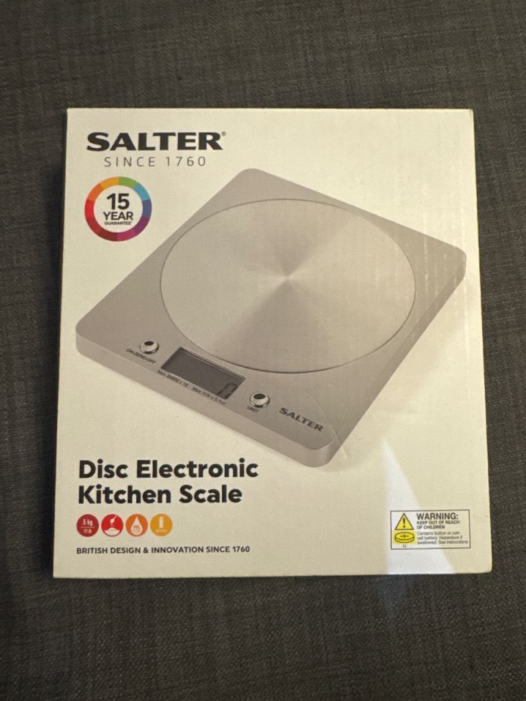 Salter Disc Electronic Kitchen Scale – Brand New