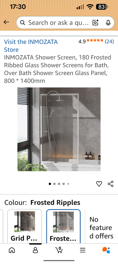 Bath shower screen 