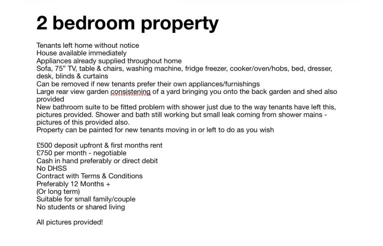 2 Bedroom House 
