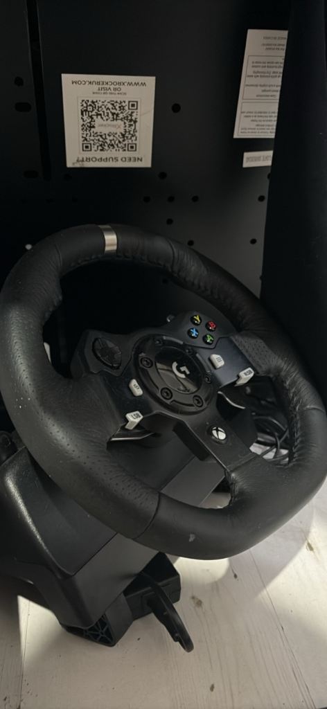 xbox-pc steering wheel with shifter and stand