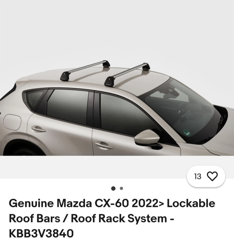 Mazda CX60 roof bars roof rack