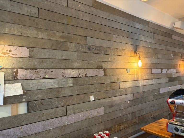 Reclaimed wood wall cladding, 