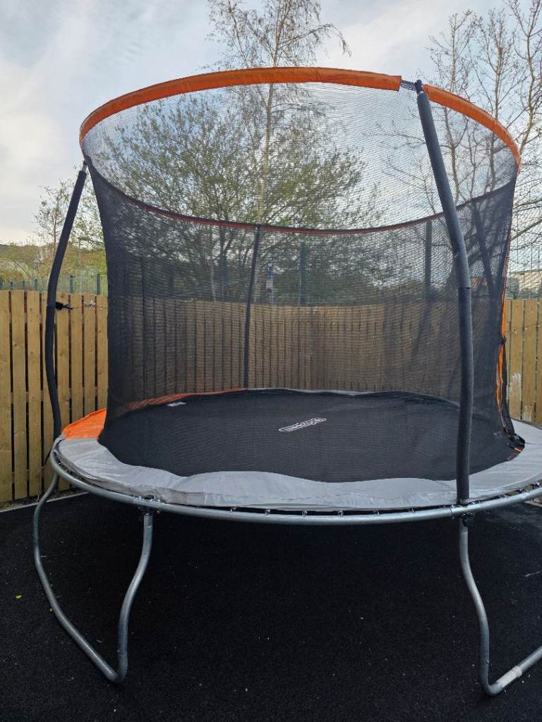 12ft Garden Trampoline with Safety Enclosure Net - Used Condition