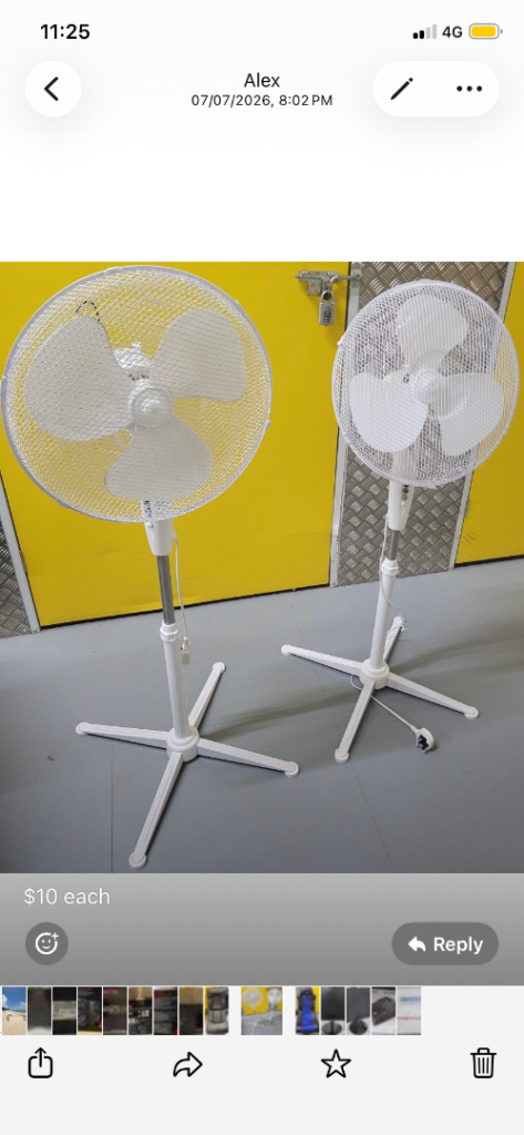 Two pedastal fans