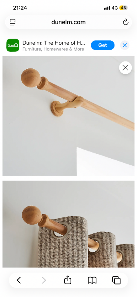 Cheap Wooden curtain pole