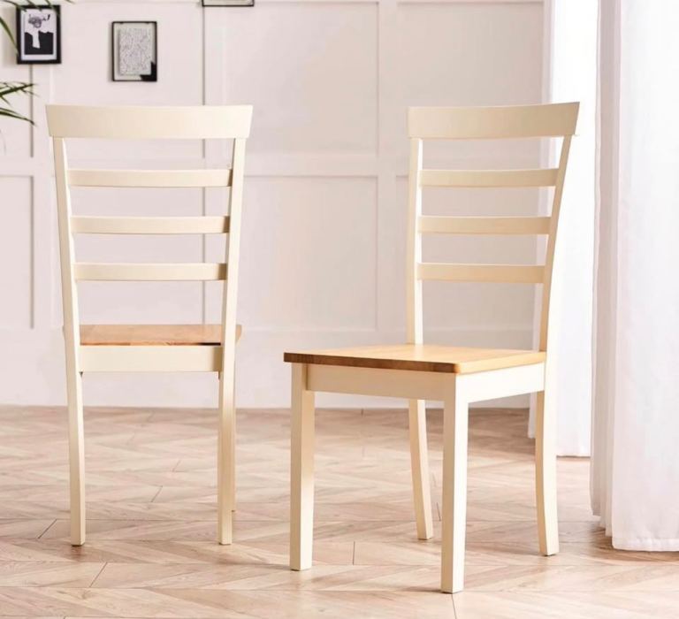Cream oak chairs - Modern traditional farmhouse style 