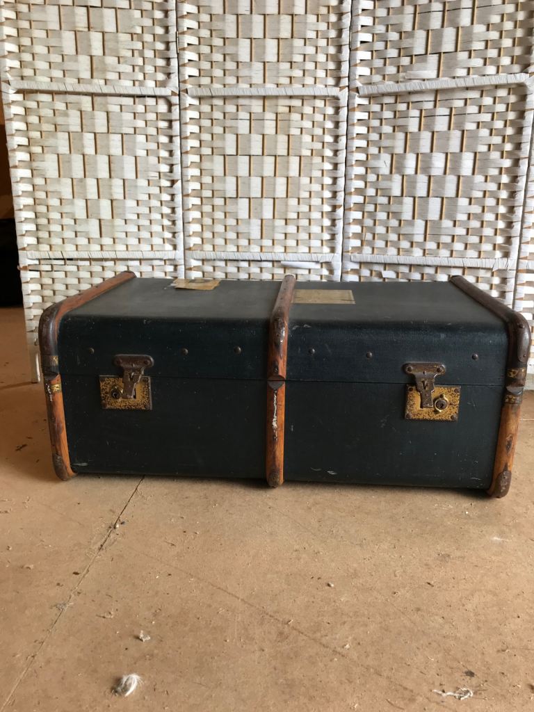 image for Vintage Black Travel Trunk