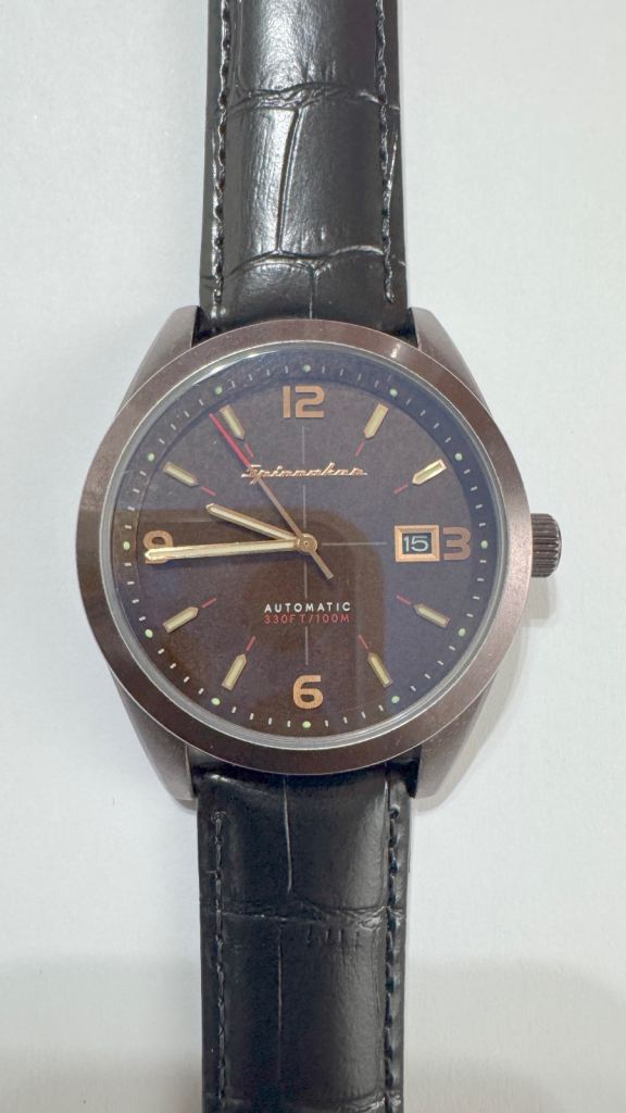 Spinnaker Fleuss automatic 42/43mm, exhibition case back, new leather strap; SP-5069