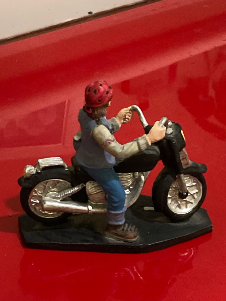 Vintage ceramic biker. Collectable.