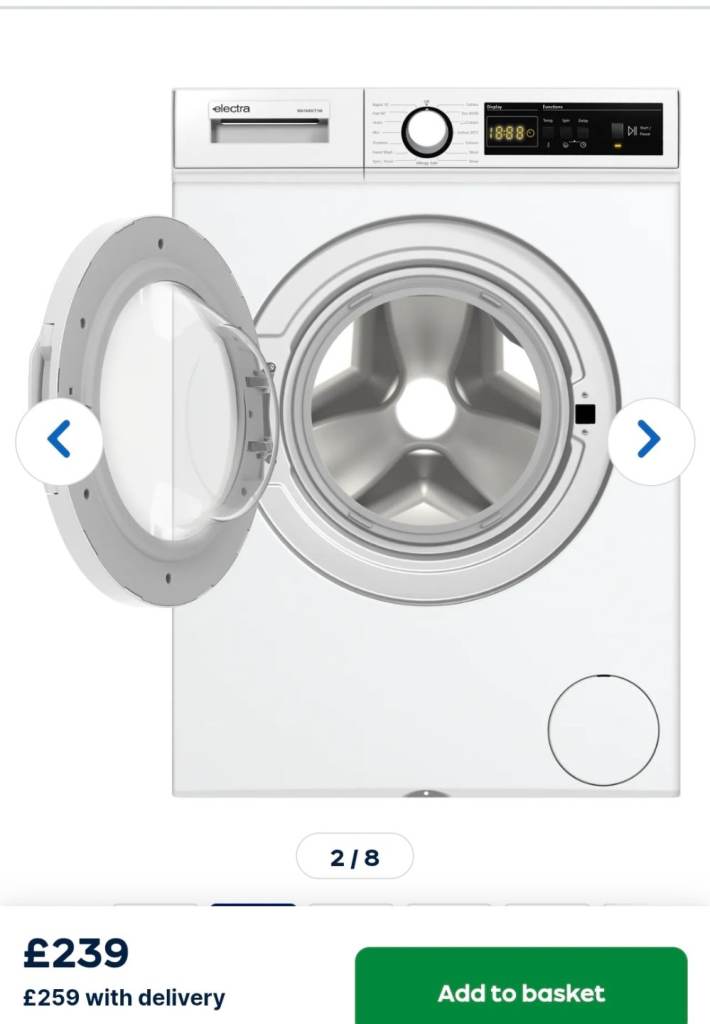 Electra washing machine few months old