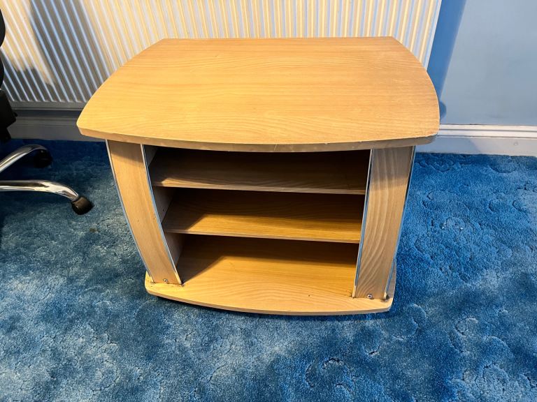 Wooden TV Display Stand & Media Storage Unit