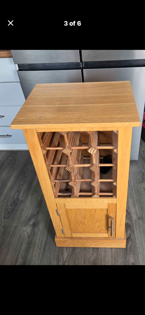 Wooden Wine Rack Cabinet with Storage Cupboard