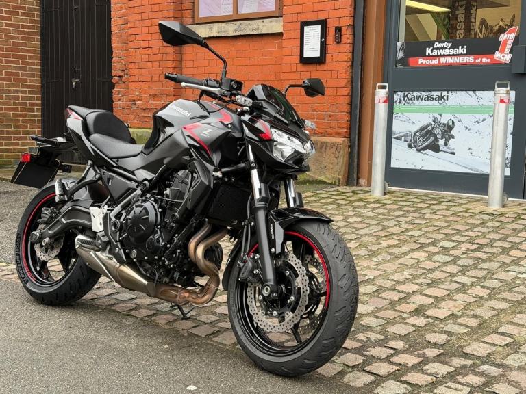 2023 Kawasaki Z650 naked motorcycle in Black 