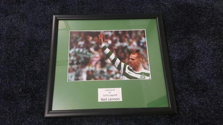Neil Lennon Hand Signed Framed Picture with Official Authentication Document