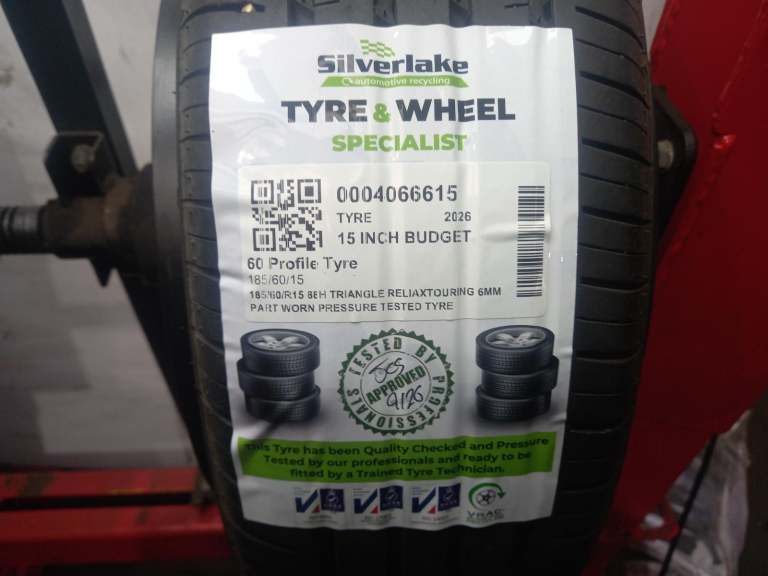185/60/R15 88h Triangle Reliaxtouring 6mm Part Worn Pressure Tested Tyre