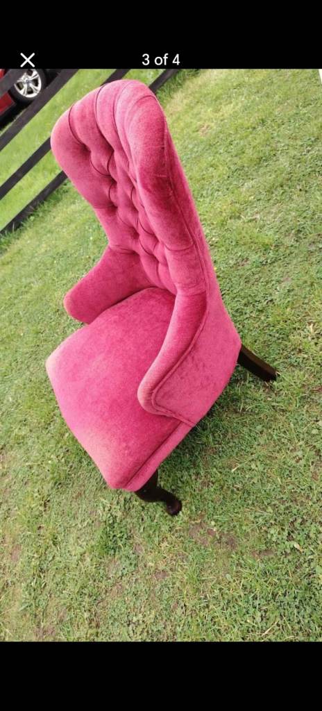 Solid hardwood chair for reading nursing vintage antique not parker knoll 