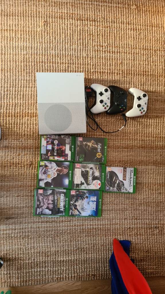 Xbox One S Bundle – 1TB Console + Controllers + Games – Great Condition!
