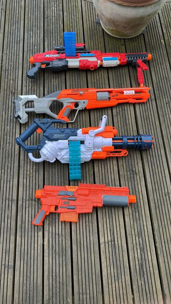 Nerf guns selection of four 