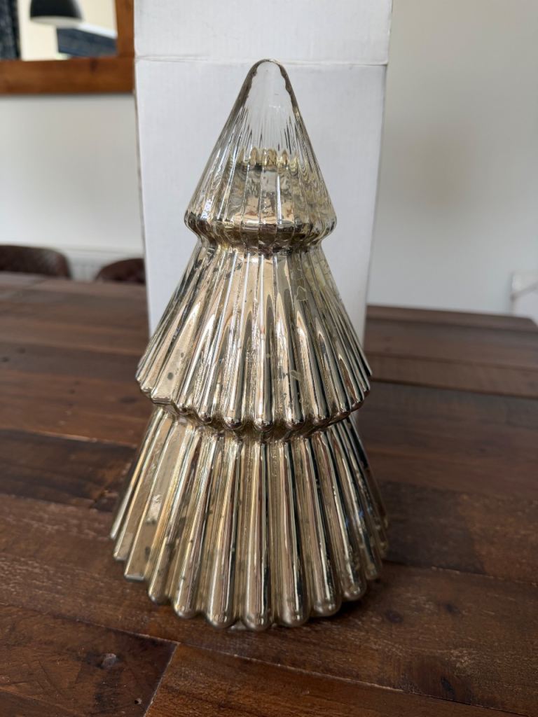 Silver Led Battery Operated Christmas Tree New with Box 29cm