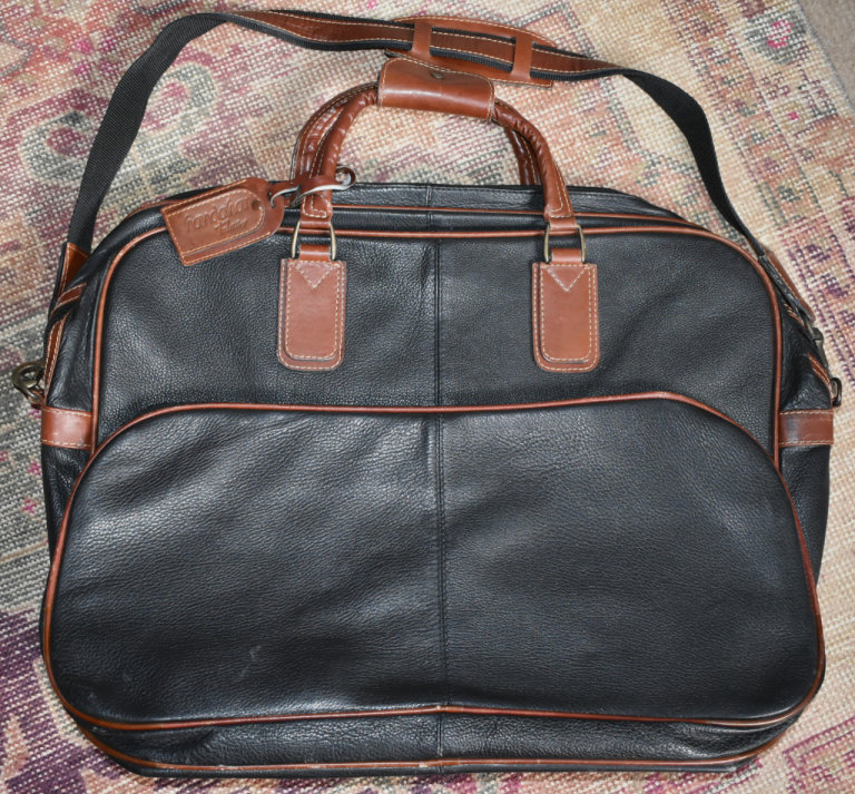 TULA Large Leather Travel Bag Case Suitcase Men's Women's Business