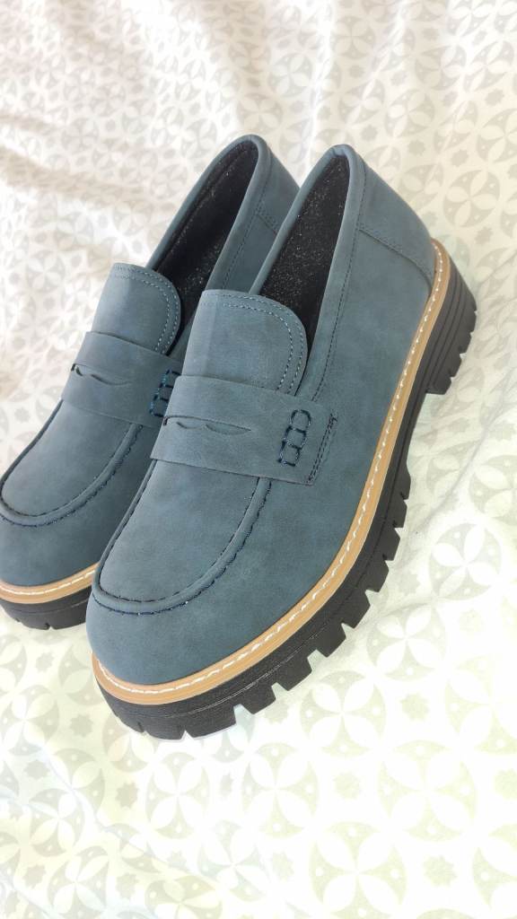 image for Brand new blue soft touch ultra lightweight chunky soles slip in shoes. Christmas present.