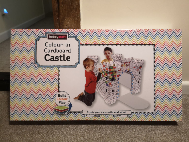 Hobbycraft colour in cardboard castle. New. RRP £20. Christmas. Kids party gift