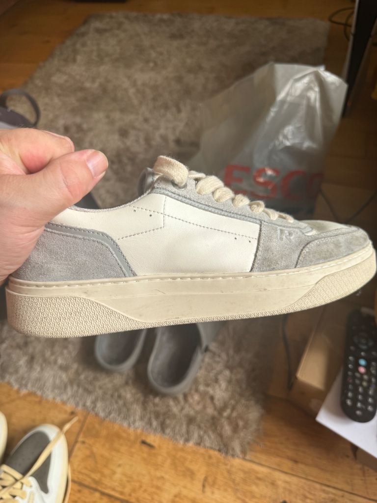Represent Initial Sneaker – Grey Suede, UK 8.5, As Good As New
