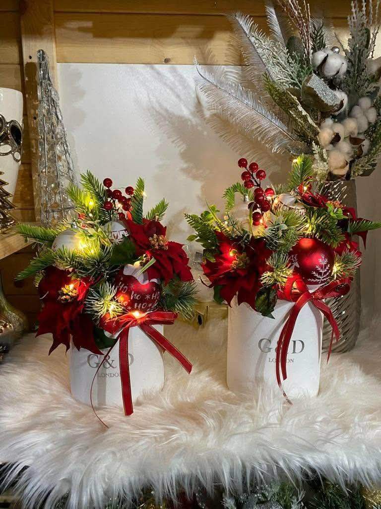 Christmas floral decorations
