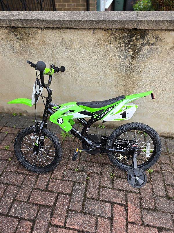 16 Inch Moto X Motocross-Style Bike Green