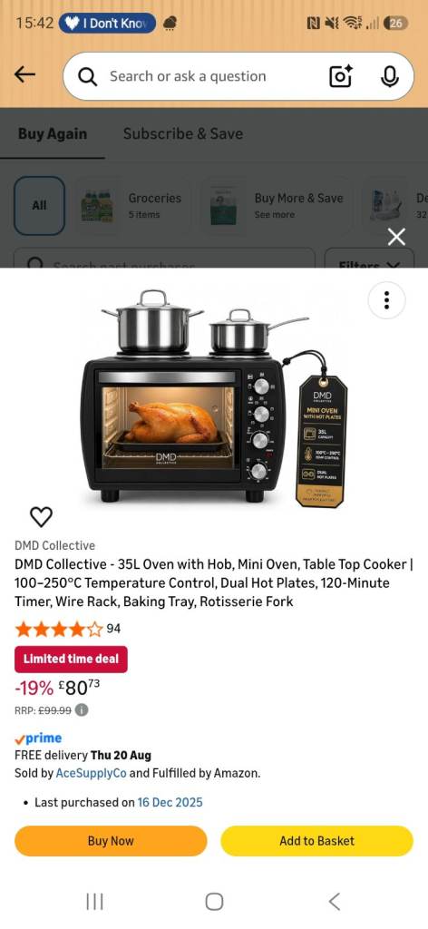 Counter top oven  brand new never opened 