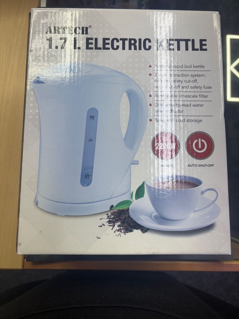 New ARTECH 1.7L Electric Kettle – Fast Boil & Auto Shut-off