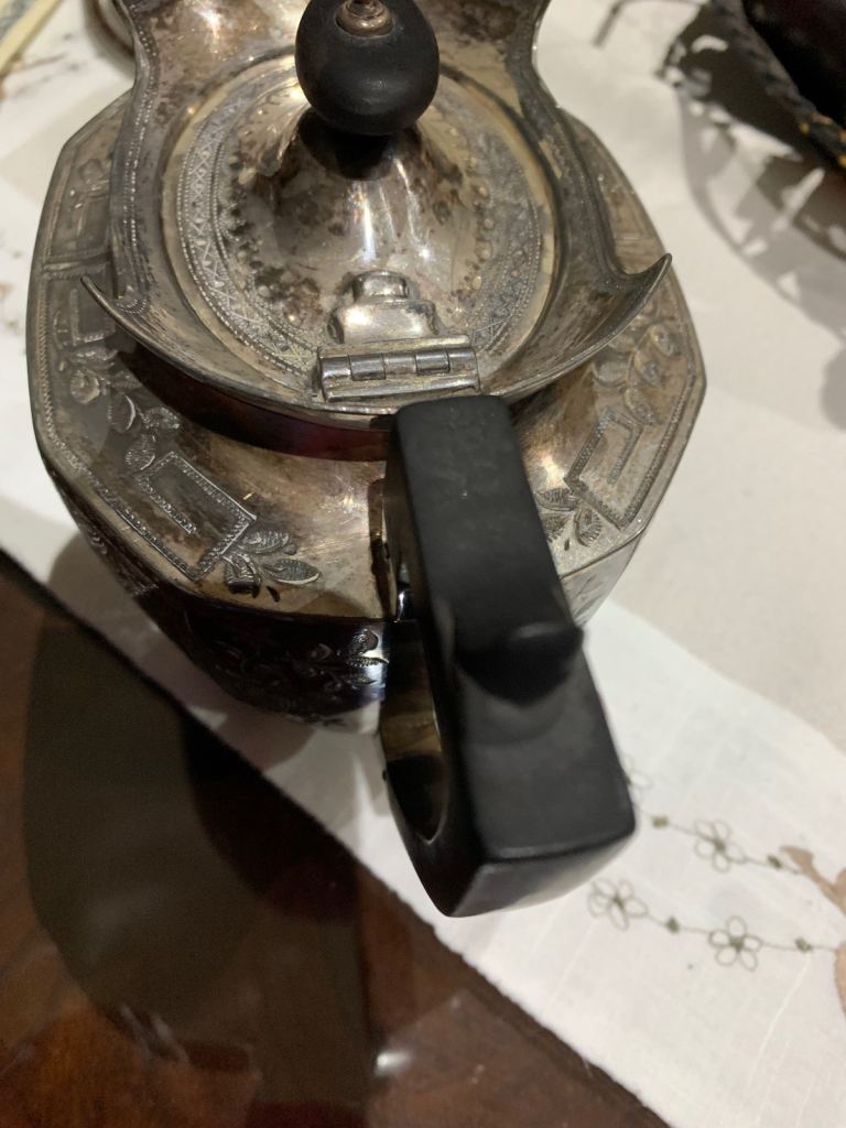 Old / antique brass silver plated EPBM teapot 