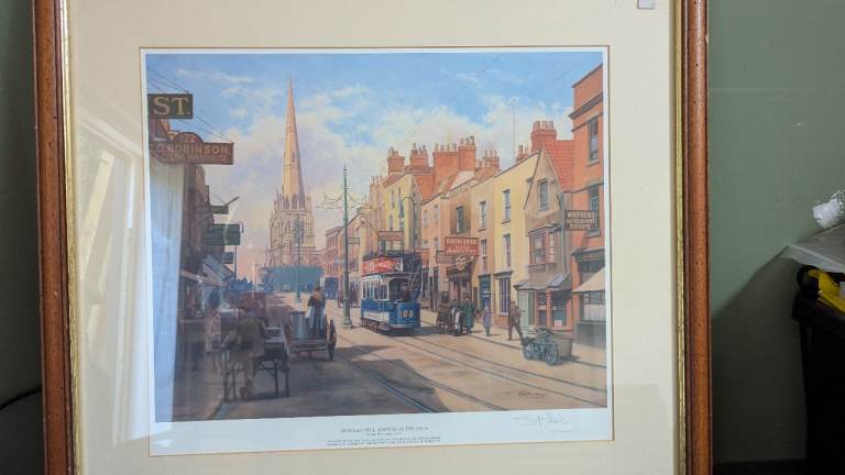 Framed Redcliff Hill Bristol 1920s Print by Eric Botterley