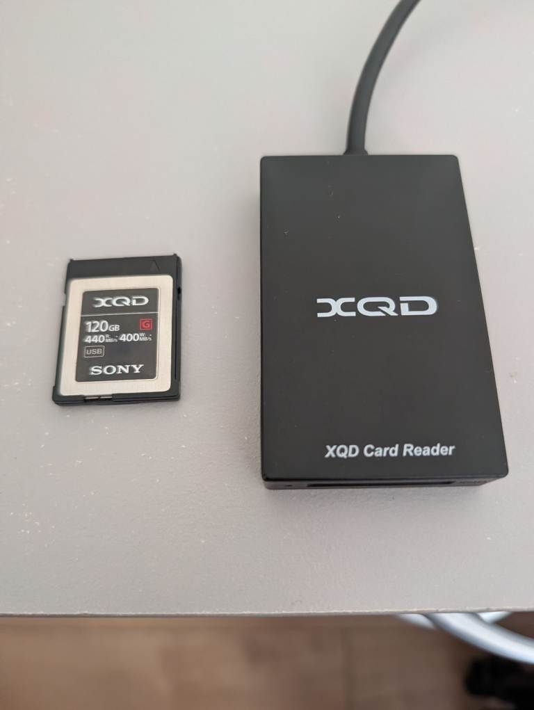 Sony XQD 120GB Memory Card and Card Reader
