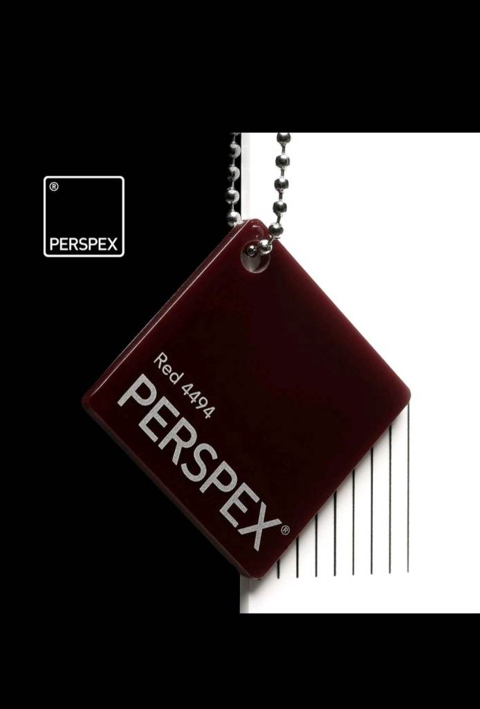 3x Burgundy Perspex Sheets: Ideal as Splashback