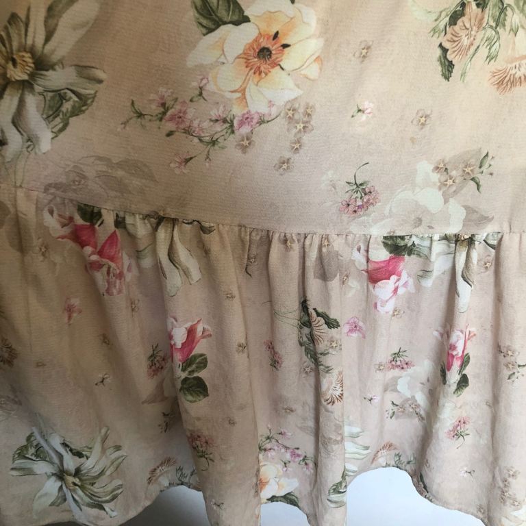 PIYES Floral Maxi Dress – Beige, EUR XL