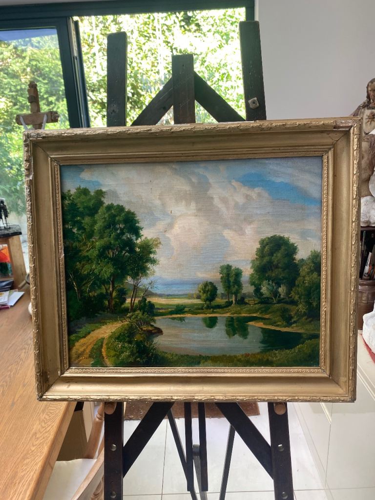 Original Robert Dumont-Smith oil painting in Ornate Gold Frame