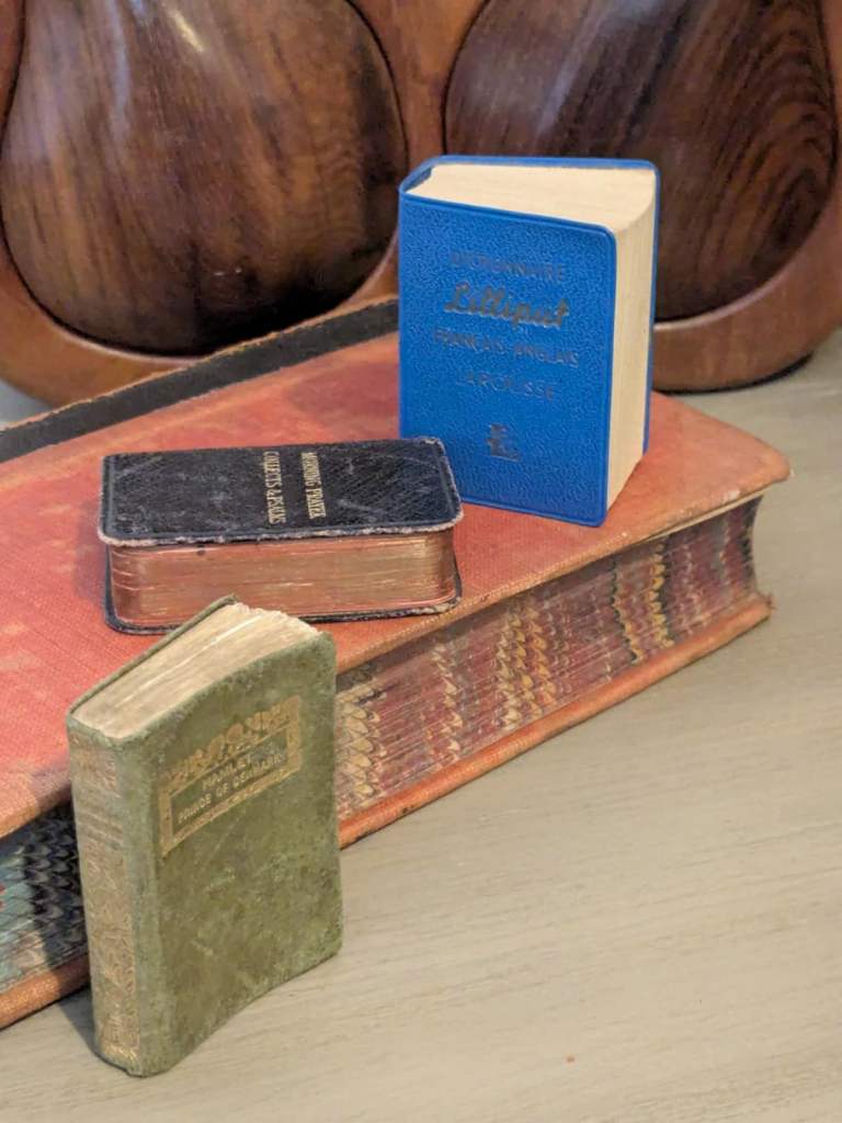 Variety of Antique & Vintage Books inc Miniatures. Prices in Advert