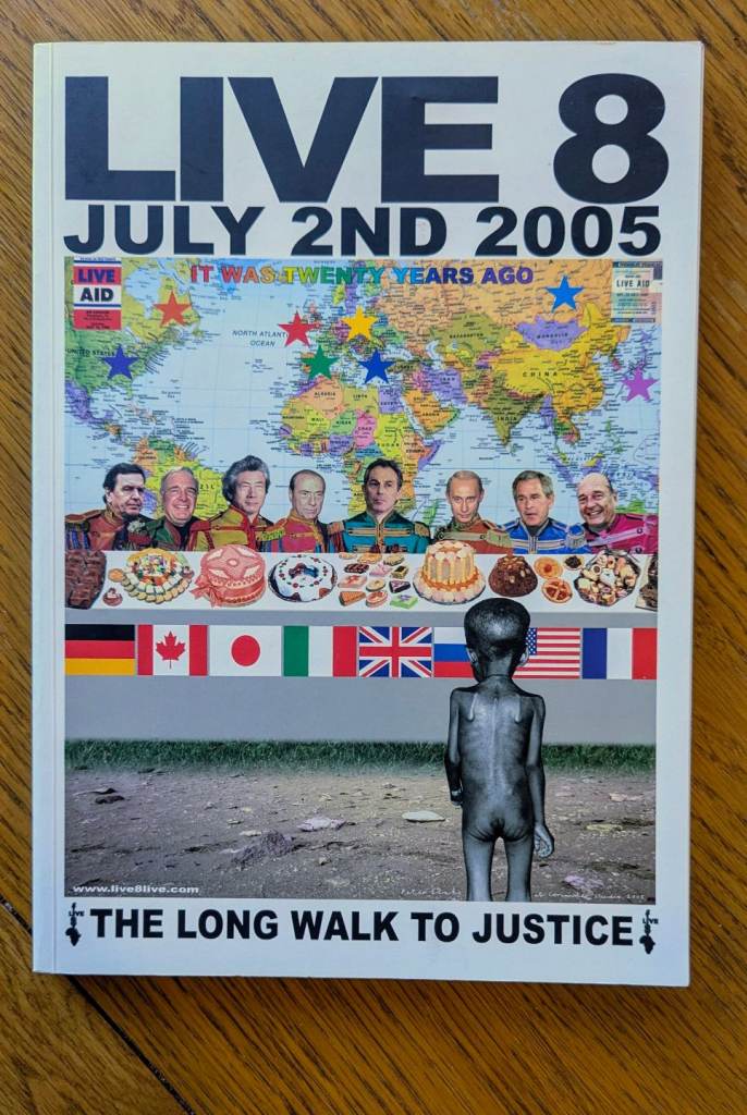 LIVE 8 Programme 2005 - PINK FLOYD REUNION & FINAL SHOW - HYDE PARK, LONDON