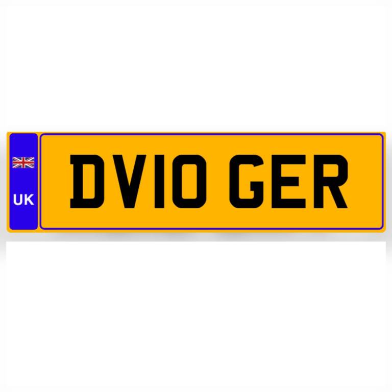 DAVID GER PRIVATE PERSONALISED CHERISHED CAR NUMBER PLATE 