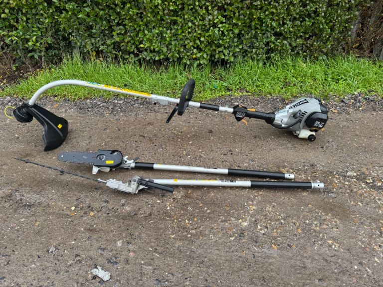 Titan petrol combi multi tool strimmer chainsaw hedge trimmer good working order 