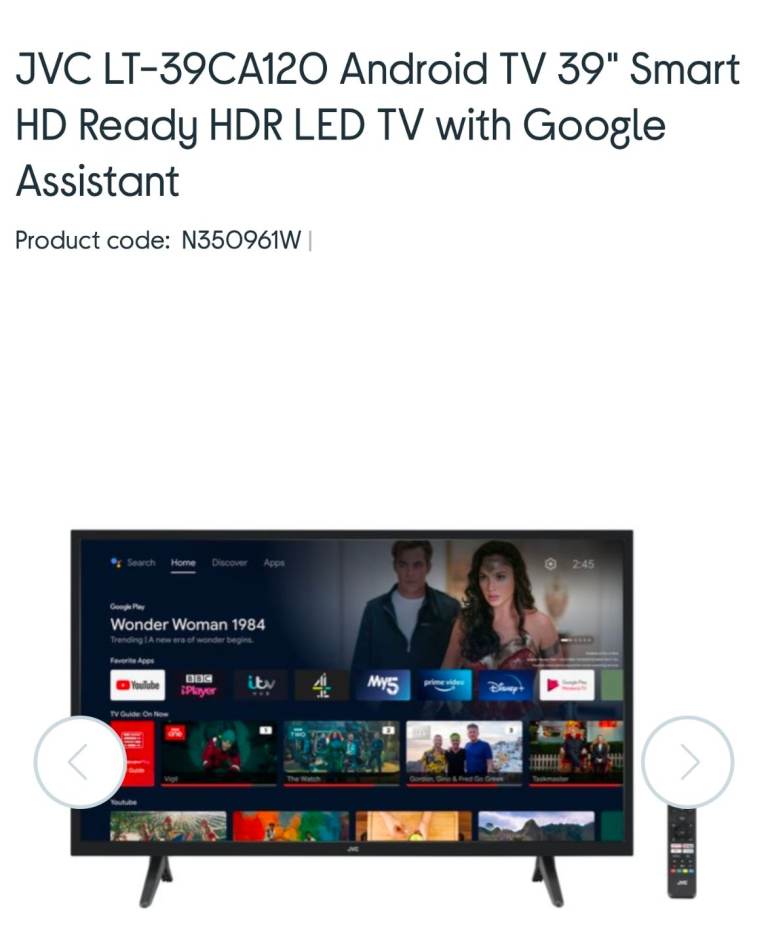 39 inch tv