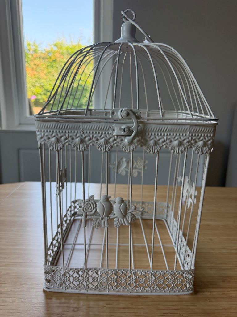 John Lewis Decorative White Metal Bird Cage
