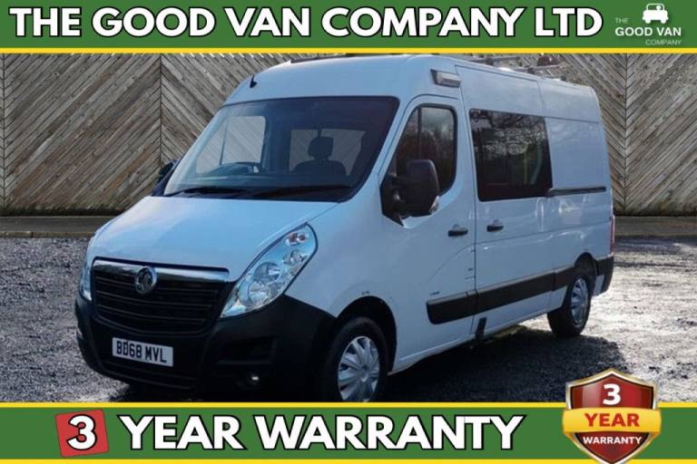 2018 Vauxhall Movano L2 H2 Crew Van with Integrated Mess Unit With Air Conditioning Cdti 130 PS. ...
