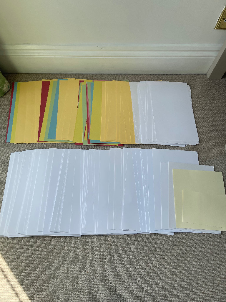 Approx 200 pieces of card ideal for crafting. Collect Fulham