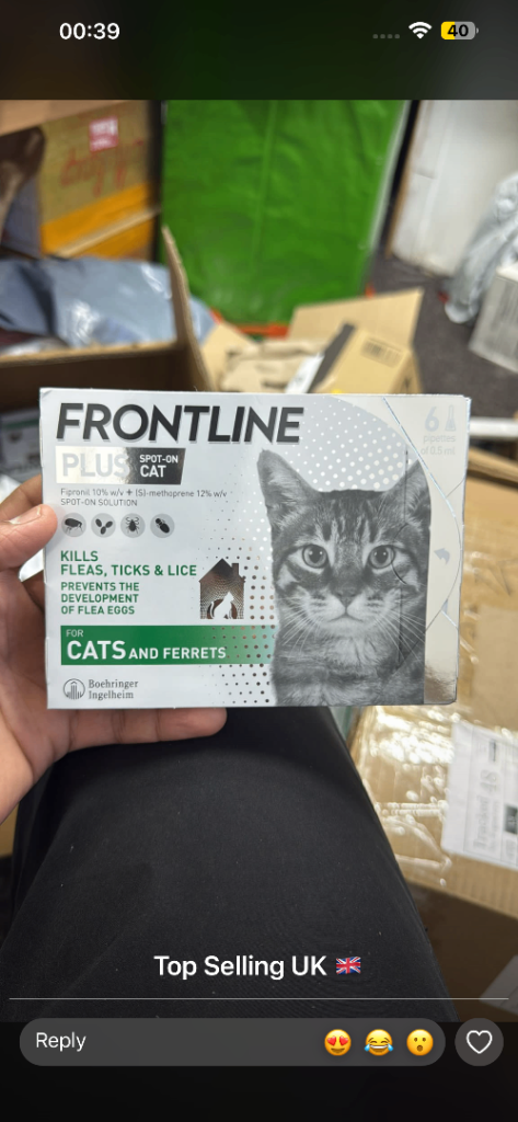Frontline Plus Spot-On for Cats – New, 6 pipettes