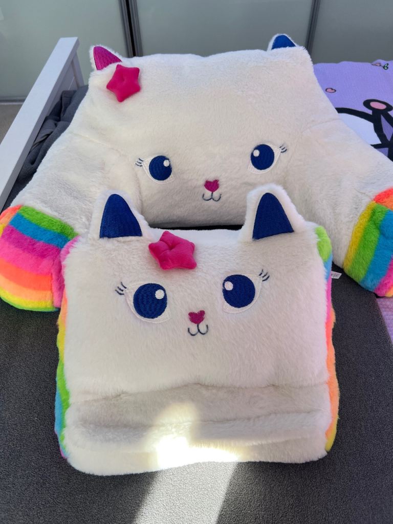 Cat gaming pillow and iPad holder